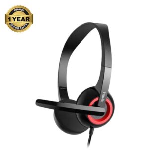 Havit H202d 3.5mm Double Plug Wired Black Headphone for Computer