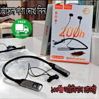 Regrsi wireless Neckband Bluetooth Earphone RE-NY060 Charging becup 200 Hours (Best price) Orginal