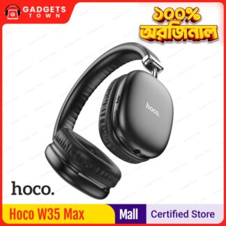Hoco W35 MAX Over‑Ear Headphones | Bluetooth 5.3 (JL 7006F4) | 40 mm Drivers | 800 mAh Battery – 90 H Playback/Talk Time | Wired AUX & TF Card Modes | Hi‑Fi Sound | Lightweight & F