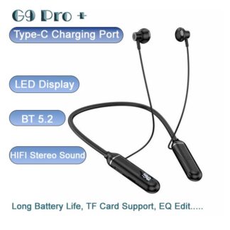 G9 Pro+ Type-C Charging Stereo Long Standby Wireless Neckband Headphone - Signifying Quality