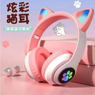 STN28 cat ear luminous Bluetooth headset head-mounted cute wireless live broadcast girl children's headset
