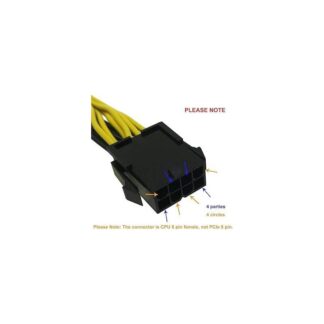 pristu PCIE 6 PIN to Dual 8 (6+2) PIN Video Card Y-Splitter Adapter Power Supply Cable (6)