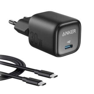 Anker Zolo 30W PD 3.0 Compact Fast Charger with USB-C Cable, GaN Technology, USB-C Power Delivery
