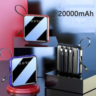 Portable Charger Fast Charging 10000mah Mini Power Bank Charger With Cable Powerbanks Led Flashlight Power Display