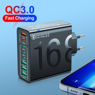 150W USB C Charger Multi Ports Fast Charging Charger Power Adapter PD Type C Quick Charge 3.0 EU/US/KR Plug Travel Wall Charger