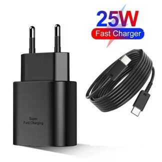 25W USB C PD Super Fast Charger type c Wall Power Adapter USB C to Type C Fast Charging Cable For Samsu Galax S22 S21 S20 Note10