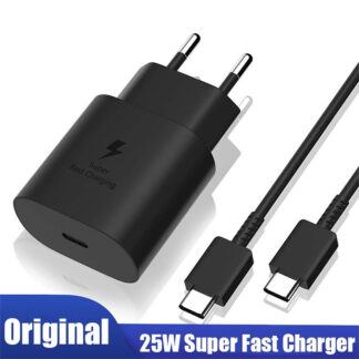 25W Super Fast Orginal Charger Usb Type C to Type C Cable Charger Power Adapter For Galaxy Usb-C (2 Pin) -  PD Charger
