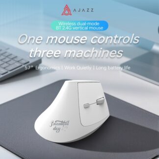 【Get the Perfect Fit】 I300 Double Mode Wireless Bluetooth Mouse 57° Ergonomic Mute Work 1600dpi 84g Weight Computer Peripherals