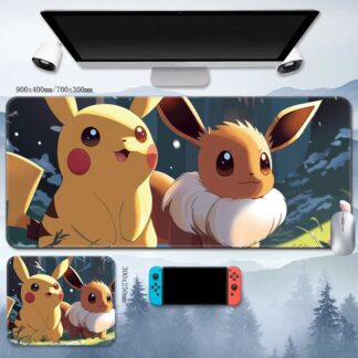 Office Convenient Leather Mouse Mat Pokémon Anime Peripheral Eevee Pokemon Sustainzed Small Keyboard Table Mat Game Accessories