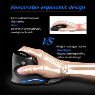 【New arrival】 Gaming Business Mouse Upright Optical Mouse Wireless 6 Button Desktop Game Mouse Computer Peripherals Accessories