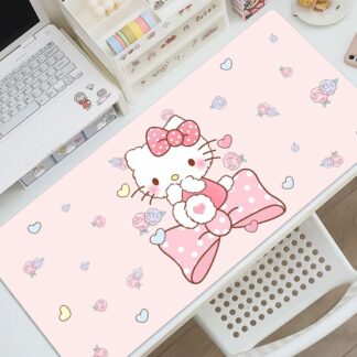 Cartoon Cute Hello Kitty Pink Anti-slip Mouse Pad Yozed Anime Girls Office Computer Desk Pad Keyboard Pad Sanrio Peripheral