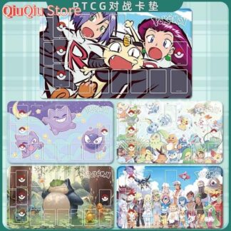 Anime Game Peripheral Pokemon Battle Card Pad PTCG Charmander Home Card Battle Plate Single Player Pikachu Table Pad
