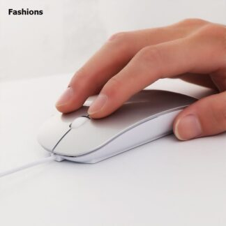 Fashions 4 Colors Ultra Thin Usb Wired Mouse 1600 Dpi Mice Mute Button For Lap Pc Wired Mouse For Macbook Air Pro Computer Peripherals