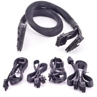 【Trending in Fashion】 For Cooler Master V Series V850 V1000 V1200 Atx 24 Pin Cpu -E 6 62 8 Pin Peripheral 4 Pin Sata Power Supply Cable