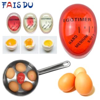 FAIS DU Egg Timer Kitchen Electronic Gadget Color Egg Cooking Changing Yummy Soft Hard Boiled Eco-Friendly Resin Red Timer Tools