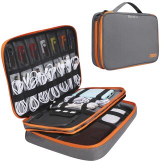 Portable Electronic Accessories Travel case,Cable Organizer Bag Gadget Carry Bag for iPad,Cables,Power,USB Flash Drive, Charger