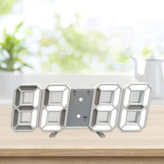 3D Adjustable Digital Wall Clock Decoration for Home Glow Night Mode Electronic Watch Living Room LED Clock Decor Clocks (16*6.35 cm)-Best Gadgets