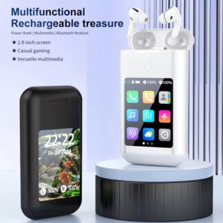 Carrying Treasure Ear Earbuds Touch Screen Control Power Bank Open Earbuds Bluetooth Earphones.