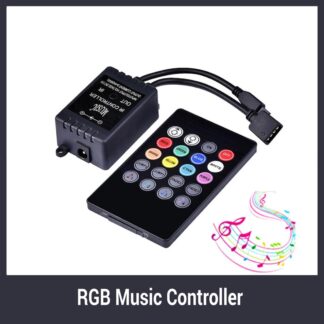 RGB LED Strip Light Music Controller DC12V SMD5050 2835 Voice Sensor 20key Black IR Remote Controller