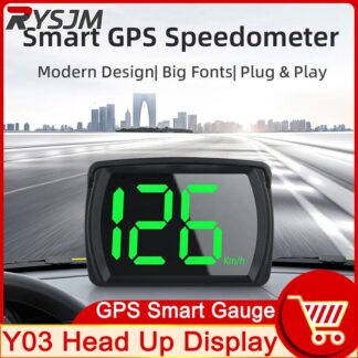 AD Y03 Head Up Display Speedometer MPH KMH Universal Car  for HUD Digital Speed Meter Clock Gauge Automotive Accessories