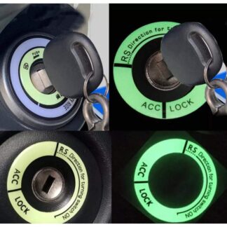 Car Ignition Switch Cover Luminous Key Ring Hole Cover Sticker