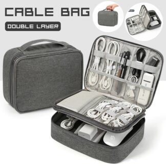 Portable Digital Storage Bag USB Gadget Waterproof Cable Organizer Bags Pouch Electronics Devices Accessory Travel Pack Supplies