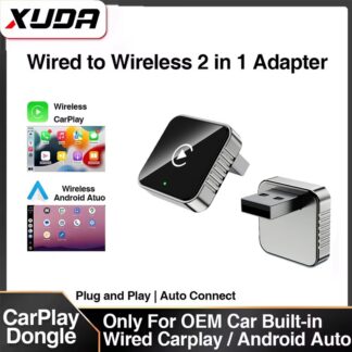 XUDA Wireless CarPlay Adapter 2026 Upgrade Wired CarPlay to Wireless Mini USB Design for Cars with Built-in Wired  CarPlay