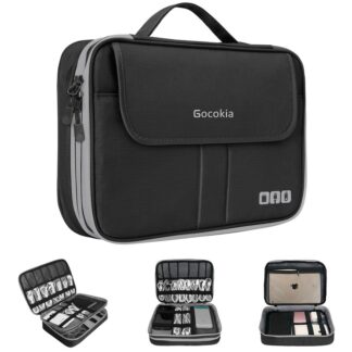 Double Layers Large Capacity Travel Electronic Accessories Organizer Bag, Travel Gadget Carry Case, Fit for iPad,iPhone,Cables