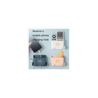1pcs Wall Mounted Organizer Storage Box Remote Control WallMounted Mobile Phone Holder
