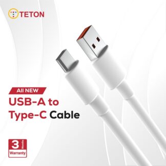 Teton USB A to C cable| QC 3.0| 3A Type C Fast Charging Cable for iPhone 16/iPhone 15/ Samsung Galaxy S24/ S23 Ultra/ Tecno Infinix Note 30 Pro/ itel P40/ Realme 8 Pro/ POCO X5 Pro