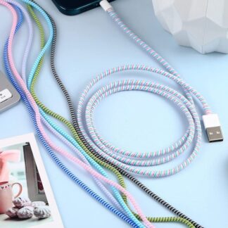 USB Charging Cable Bobbin Winder Data Line Earphone Cover (2pcs)
