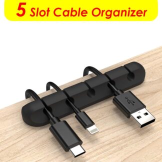 Cable Organizer 5 Slot CO-7S Zymak Silicone Cable Organizer For Charging Cable Usb Data Cable Fast Charger Magnetic Cable winder box storage