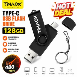 TIMACK® TYPE-C USB Flash Drive 128GB Real Capacity PenDrive 64GB/32GGB Free Key Chain Memory Stick Creative Business Gift