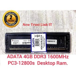 ADATA DDR3 4GB 1600 BUS DESKTOP RAM WITH 02 YEAR WARRANTY