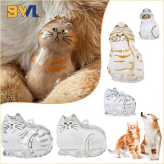 Pet Hair Keepsake Box Memorial Bottle for Cat Fur Storage Container for DIY Decoration  for Pet Lovers Home Display