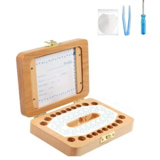 Tooth Keepsake Box, Baby Teeth Box Milk Teeth Save Organizer Kit, Tooth Collection with Photo Frame Memory Storage Souvenir