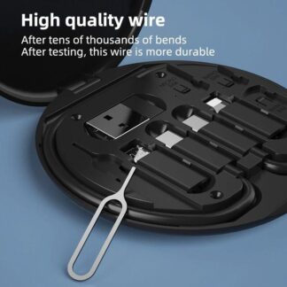 Portable Multi Functional Cable Storage Box USB Cable Adapter Cable Sim Card Storage Box Fast Charging Data Cable Tablet Phone Holder Mini Storage Box Sim box