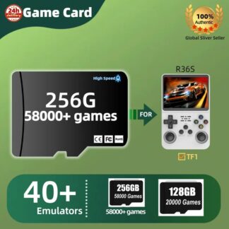 TF Game Card For R36S Memory Card High Speed Plug&Play PSP PS1 N64 GBA GBC SFC 256G 58000+ Retro Games 128G System Card
